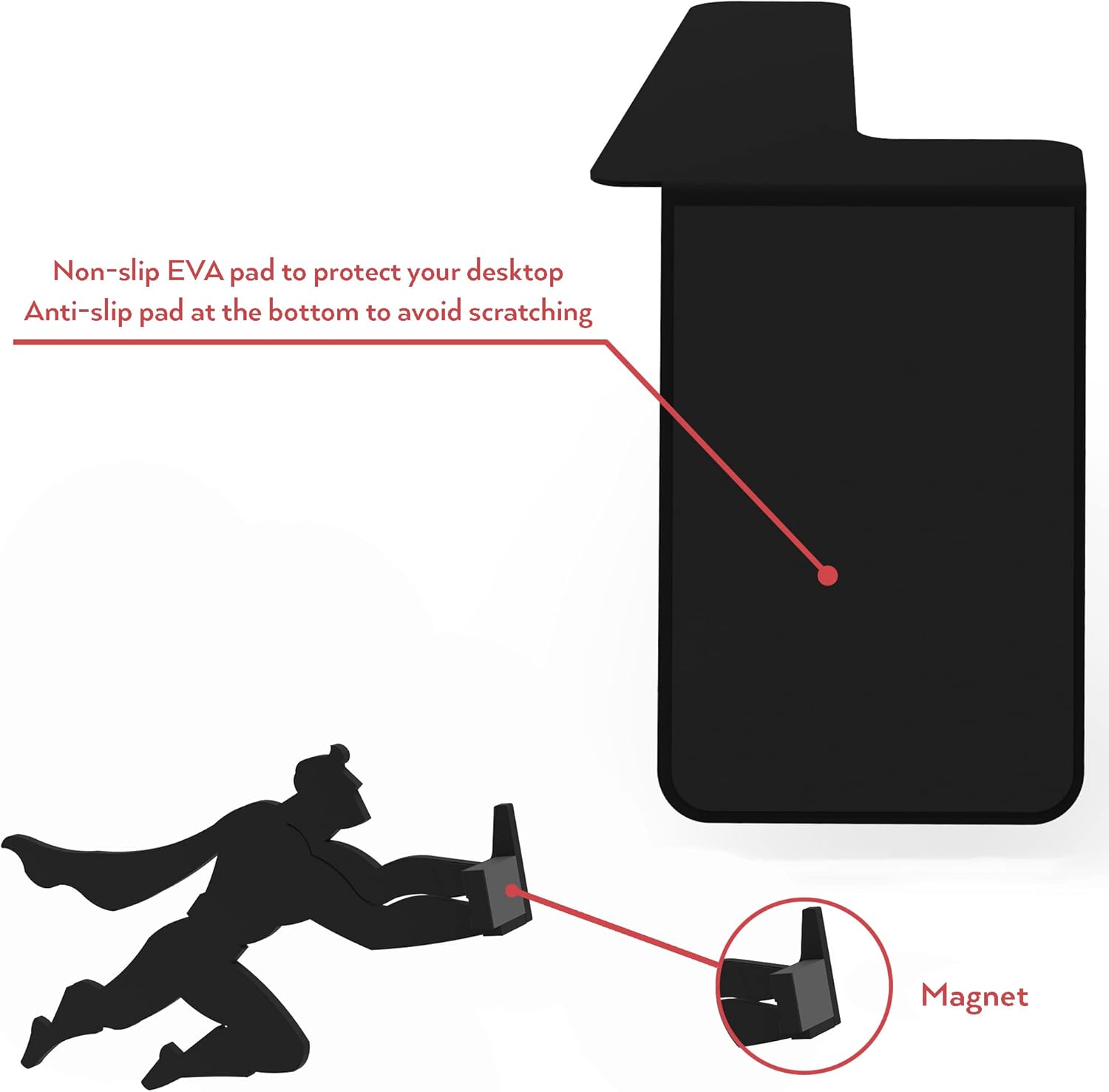 Artori Design Book Ends to Hold Books Heavy Duty Hidden Metal Bookends for Shelves Bookend Book Holder for Home Decorative Gift for Book End Lovers and Home Décor (Supergal+Book&Hero)