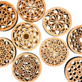 Geometric Wood Coasters Set of 9 - Laser Cut