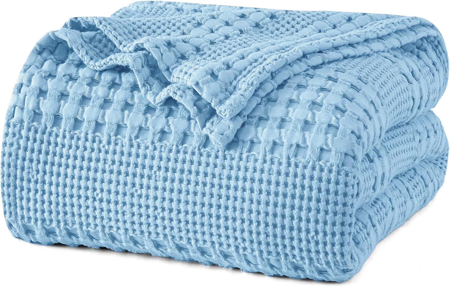 PHF 100% Cotton Waffle Weave Blanket King Size for Bed, Soft Lightweight & Breathable, All-Season Comfort, 300 GSM Luxury Aesthetic Blanket for Home Decor, 108"x90", Oatmeal