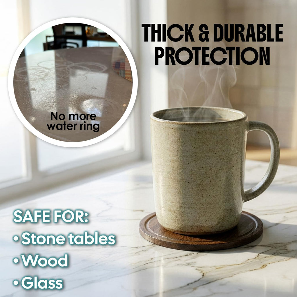 Magnetic Snail Wood Coasters for Drinks - Set of 6 Handcrafted Walnut Coaster Set with Holder. Non-Stick Spiral Grooves for Wooden Table Protection. Cute & Unique Housewarming Gift Decor