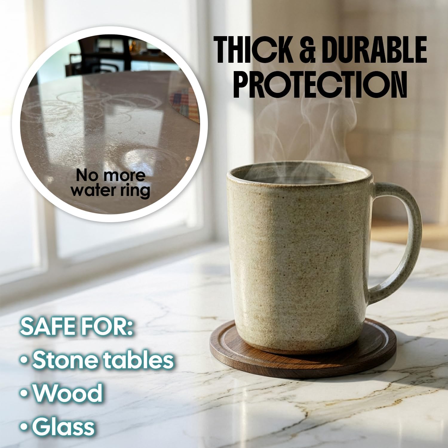 Magnetic Snail Wood Coasters for Drinks - Set of 6 Handcrafted Walnut Coaster Set with Holder. Non-Stick Spiral Grooves for Wooden Table Protection. Cute & Unique Housewarming Gift Decor