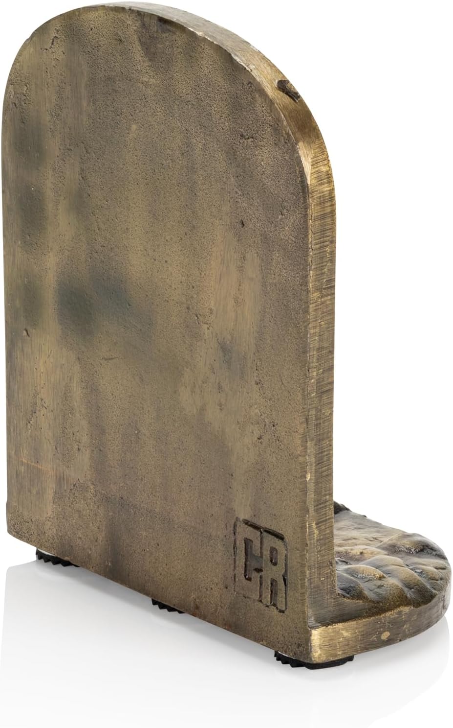 CRAFTSMAN ROAD Cast Iron Mountain Bookends Set, Antique Brass Book Ends, 2 Decorative Book Holders for Shelves or Bookcase, Stylish Brass, Non-Skid Anti-Slip Heavy Duty, Home Décor Gift