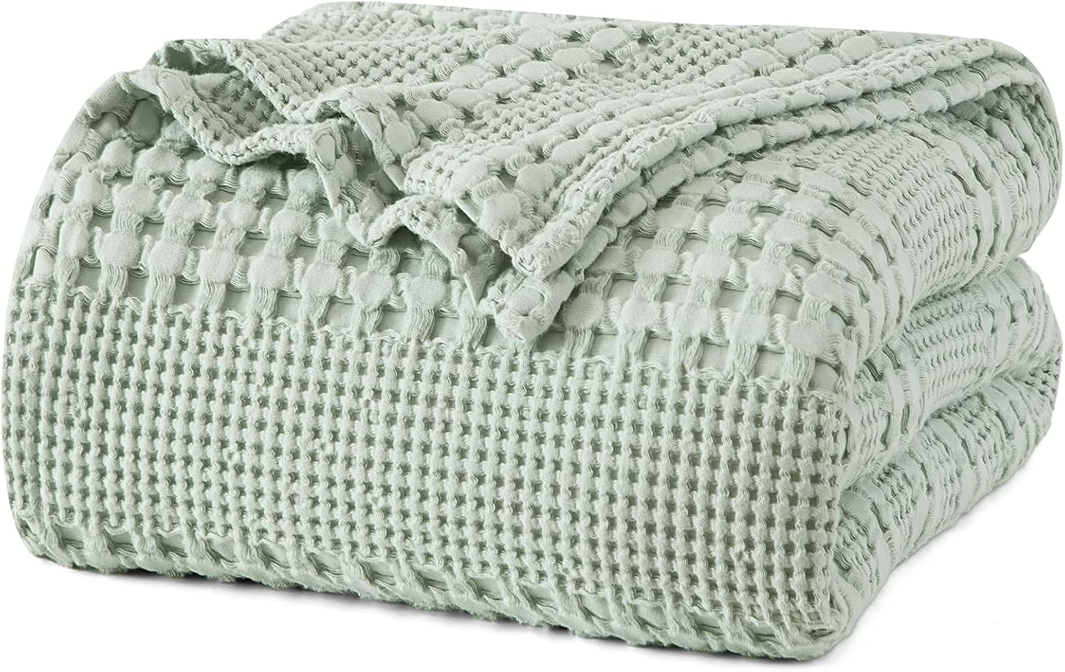 PHF 100% Cotton Waffle Weave Blanket King Size for Bed, Soft Lightweight & Breathable, All-Season Comfort, 300 GSM Luxury Aesthetic Blanket for Home Decor, 108"x90", Oatmeal