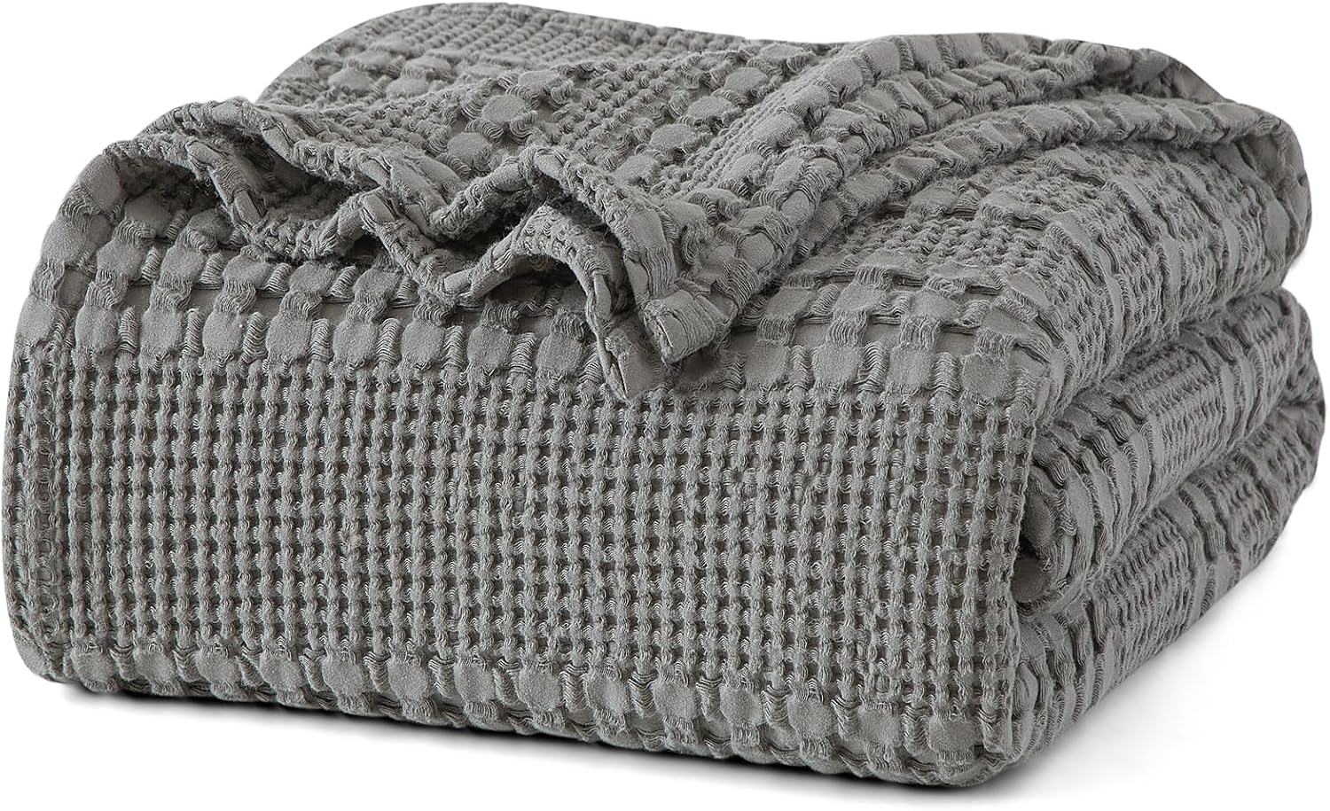 PHF 100% Cotton Waffle Weave Blanket King Size for Bed, Soft Lightweight & Breathable, All-Season Comfort, 300 GSM Luxury Aesthetic Blanket for Home Decor, 108"x90", Oatmeal