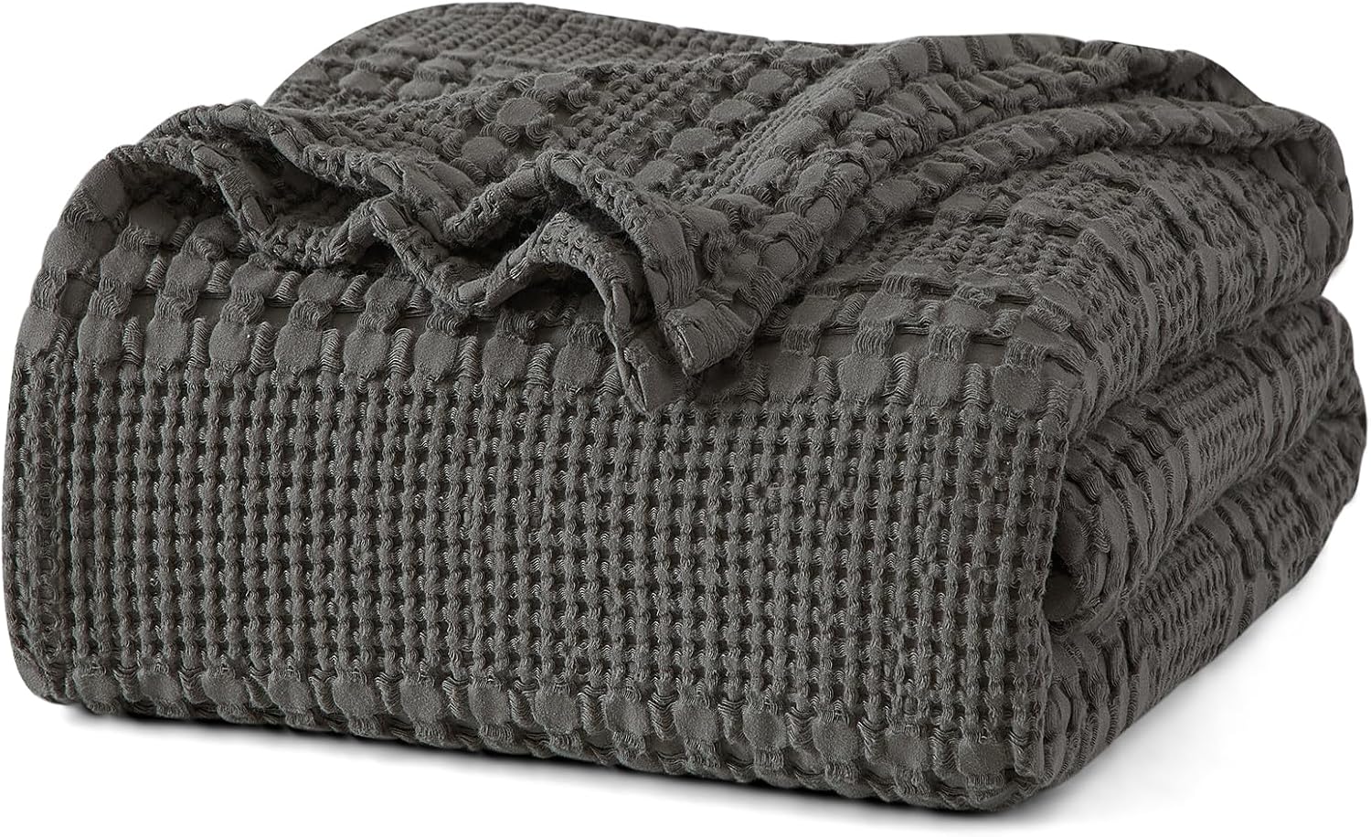 PHF 100% Cotton Waffle Weave Blanket King Size for Bed, Soft Lightweight & Breathable, All-Season Comfort, 300 GSM Luxury Aesthetic Blanket for Home Decor, 108"x90", Oatmeal