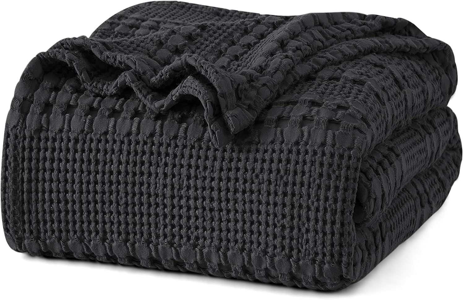 PHF 100% Cotton Waffle Weave Blanket King Size for Bed, Soft Lightweight & Breathable, All-Season Comfort, 300 GSM Luxury Aesthetic Blanket for Home Decor, 108"x90", Oatmeal