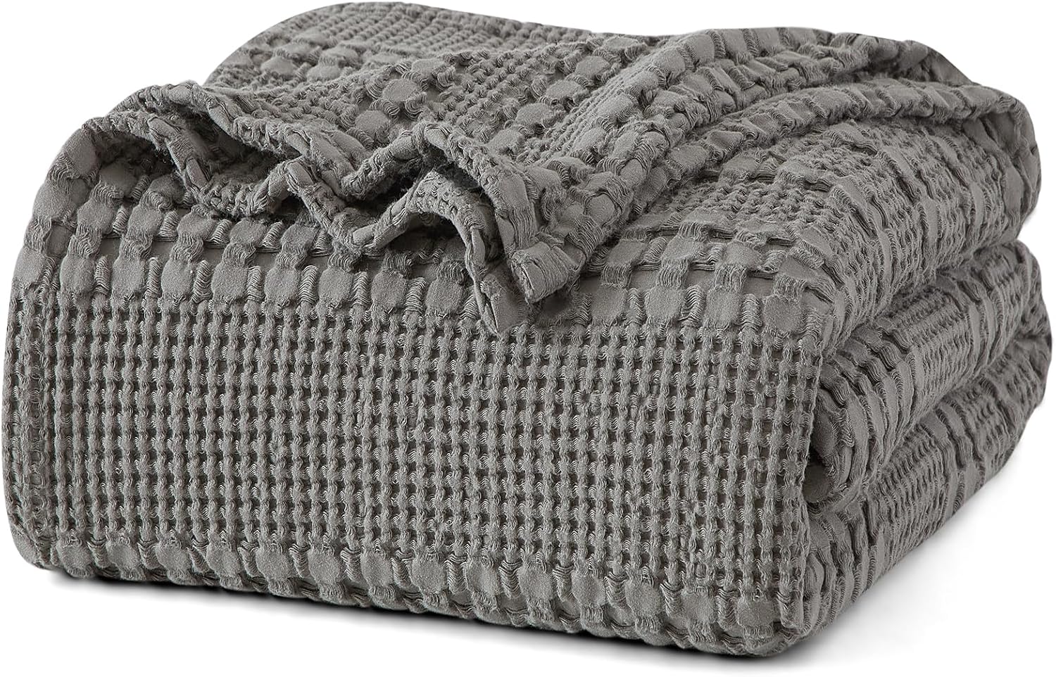 PHF 100% Cotton Waffle Weave Blanket King Size for Bed, Soft Lightweight & Breathable, All-Season Comfort, 300 GSM Luxury Aesthetic Blanket for Home Decor, 108"x90", Oatmeal