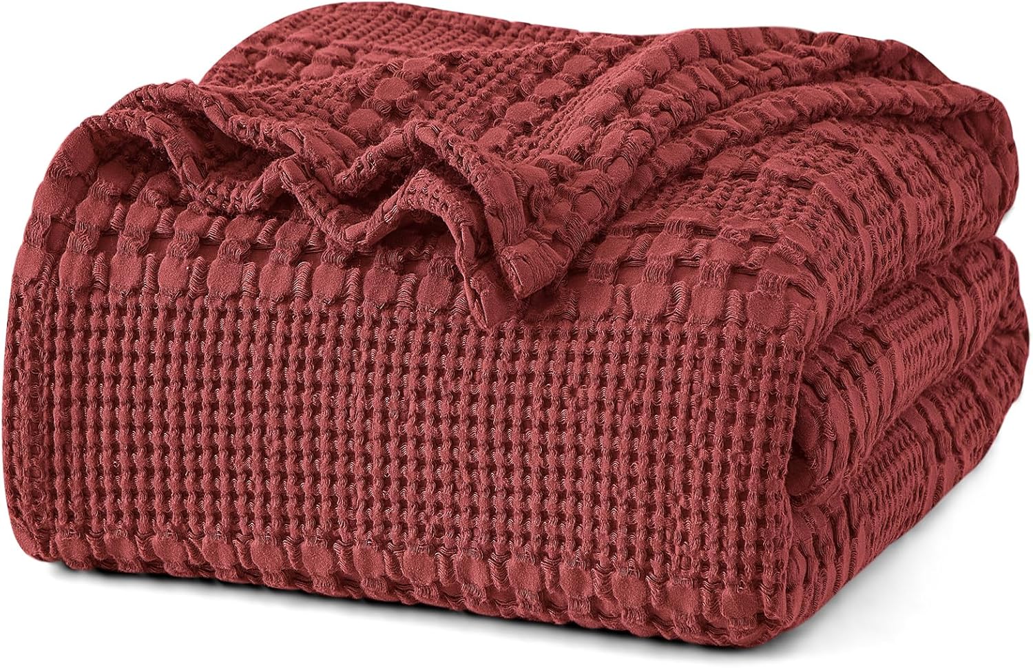 PHF 100% Cotton Waffle Weave Blanket King Size for Bed, Soft Lightweight & Breathable, All-Season Comfort, 300 GSM Luxury Aesthetic Blanket for Home Decor, 108"x90", Oatmeal