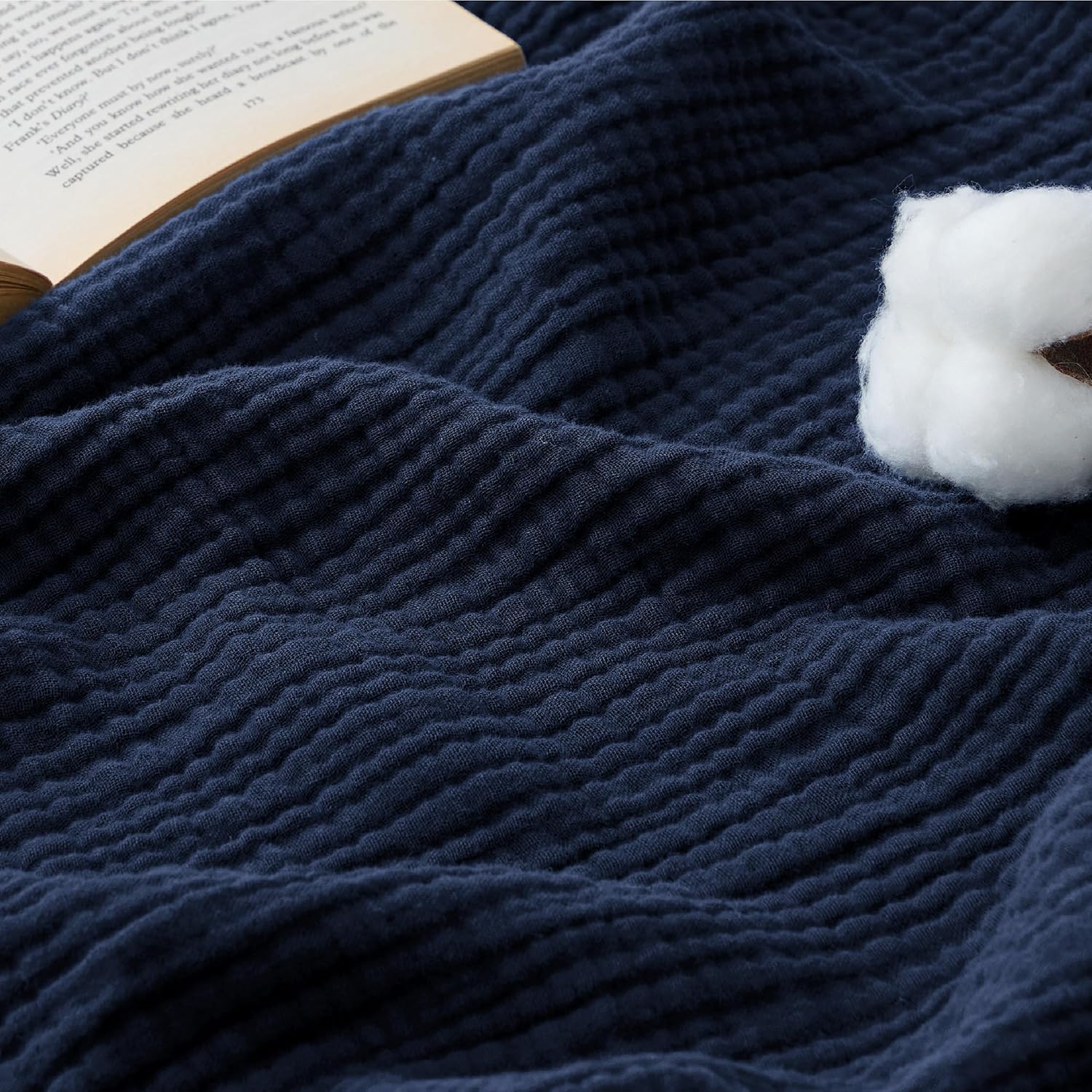 Bedsure 100% Cotton Muslin Blanket King Size for Bed - 4-Layer Breathable and Lightweight Thin Soft Summer Gauze Muslin Blanket for Adults, Linen Beige, 108x90 Inches