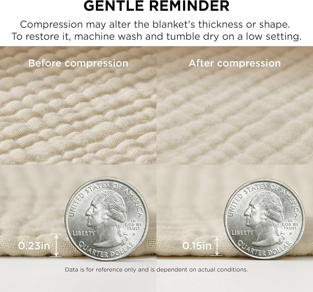 Bedsure 100% Cotton Muslin Blanket King Size for Bed - 4-Layer Breathable and Lightweight Thin Soft Summer Gauze Muslin Blanket for Adults, Linen Beige, 108x90 Inches